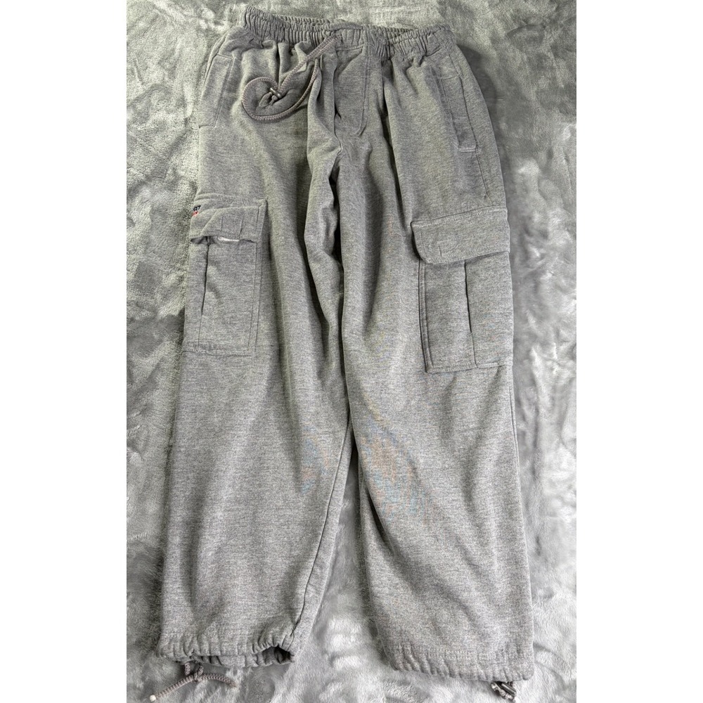 Polo Jeans Co. Ralph Lauren Mens M Gray Cargo Sweatpants Pants